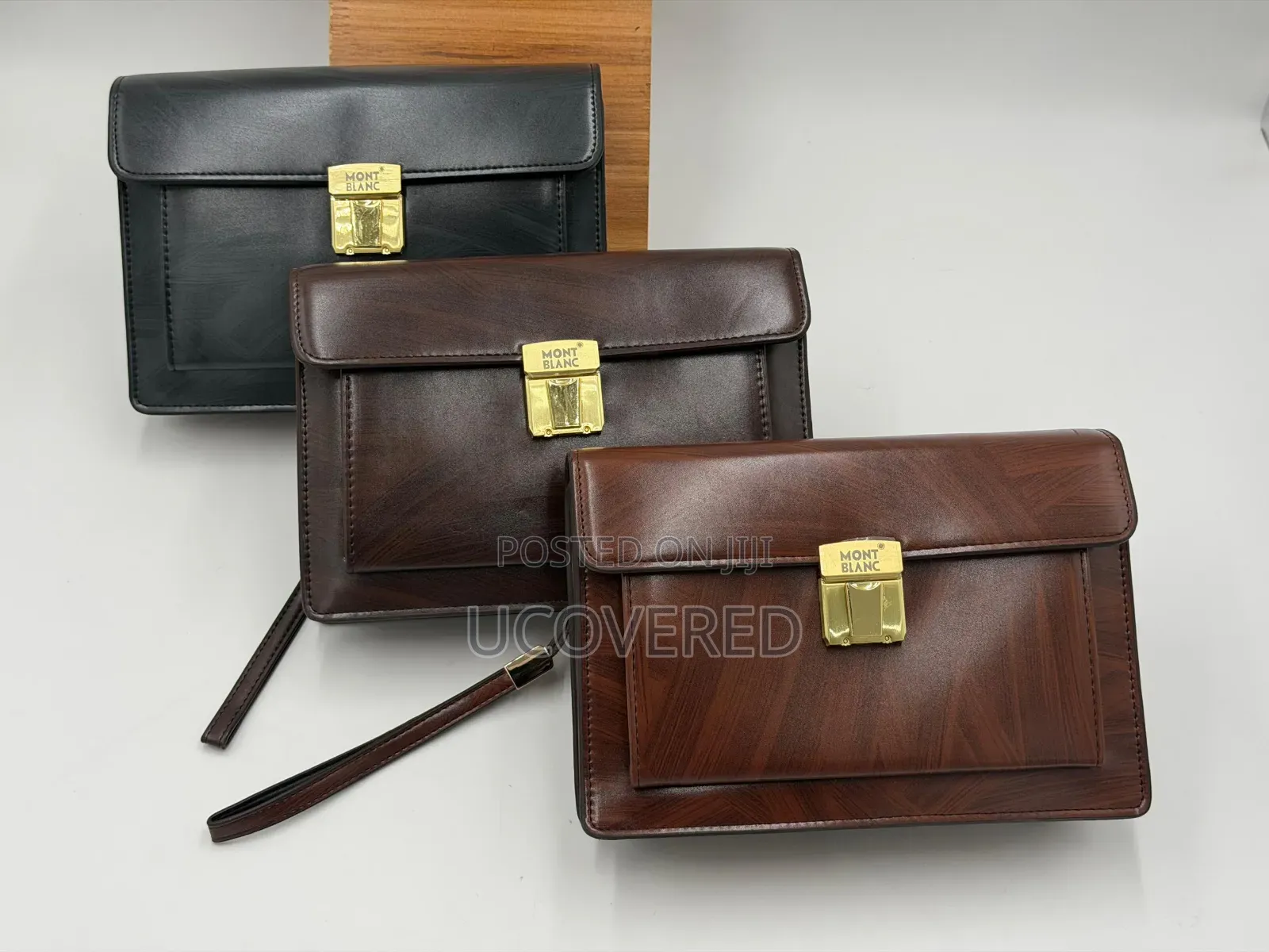 Mont Blanc Leather Clutch Bag