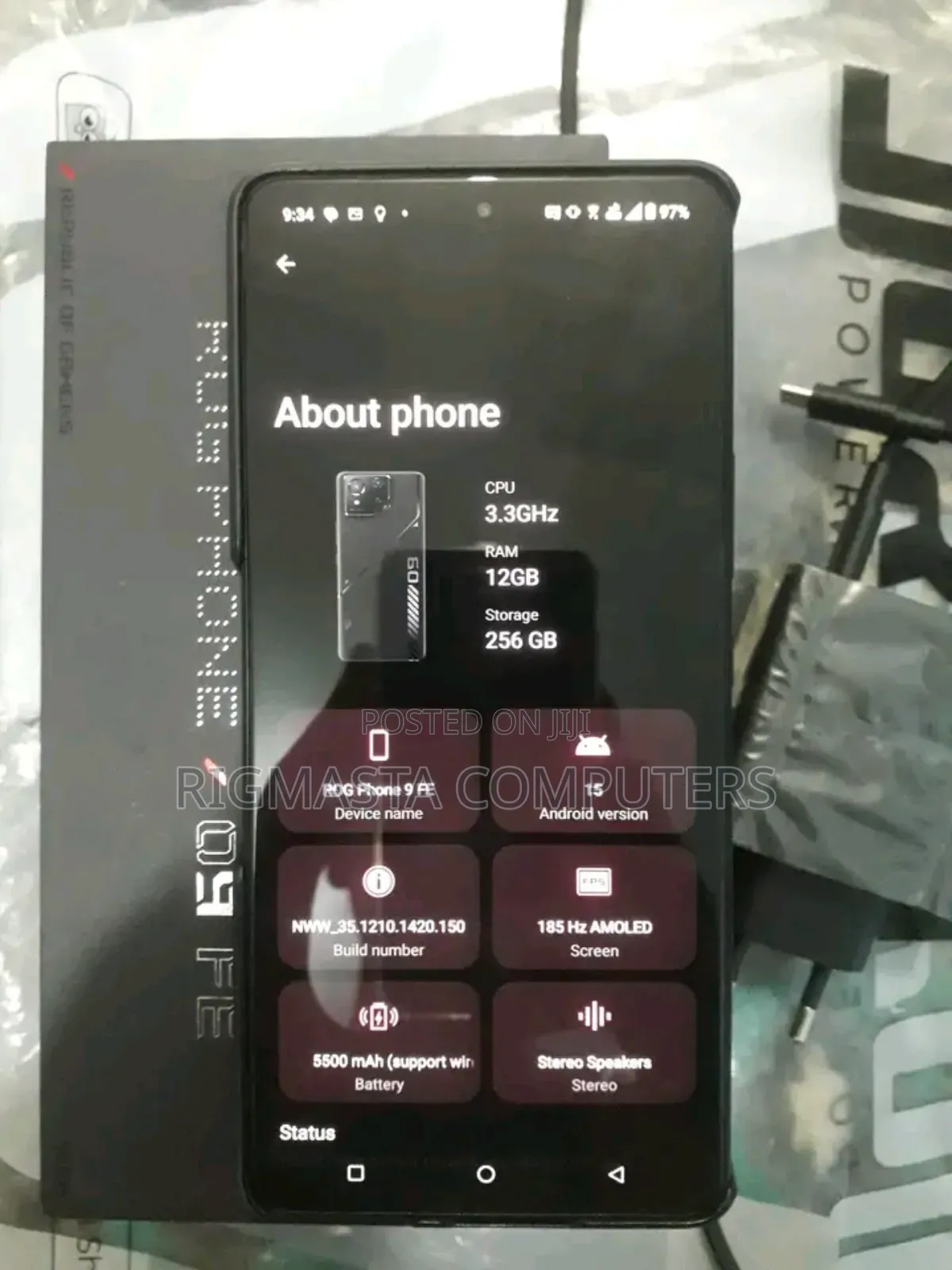 New Asus ROG Phone 9 FE 256 GB Black