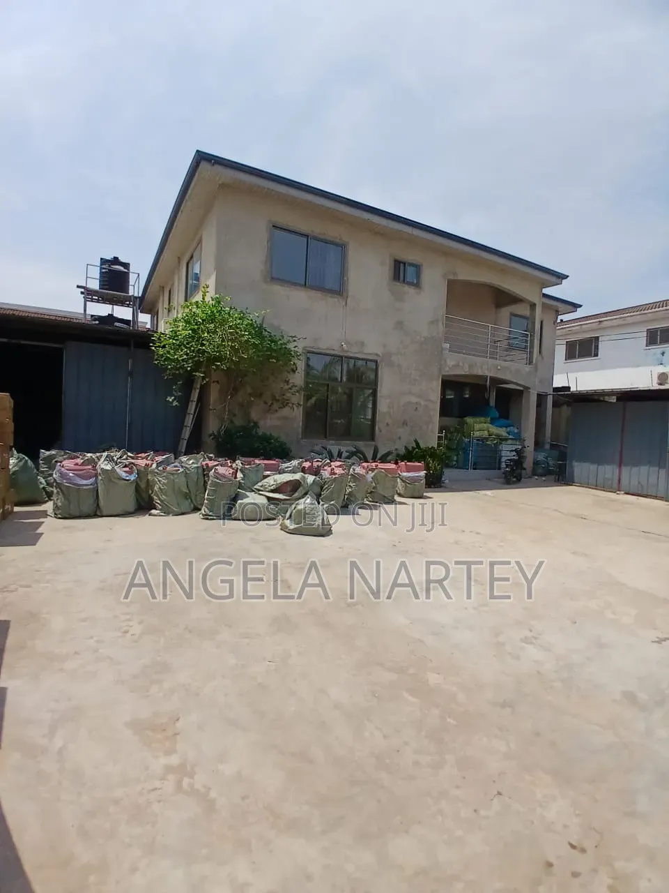 400 Sq Meter Warehouse With 4 Bedroom House For Sale At Spintex