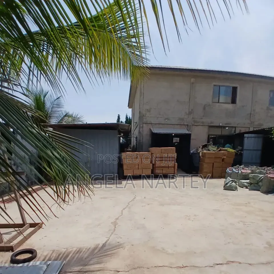 400 Sq Meter Warehouse With 4 Bedroom House For Sale At Spintex