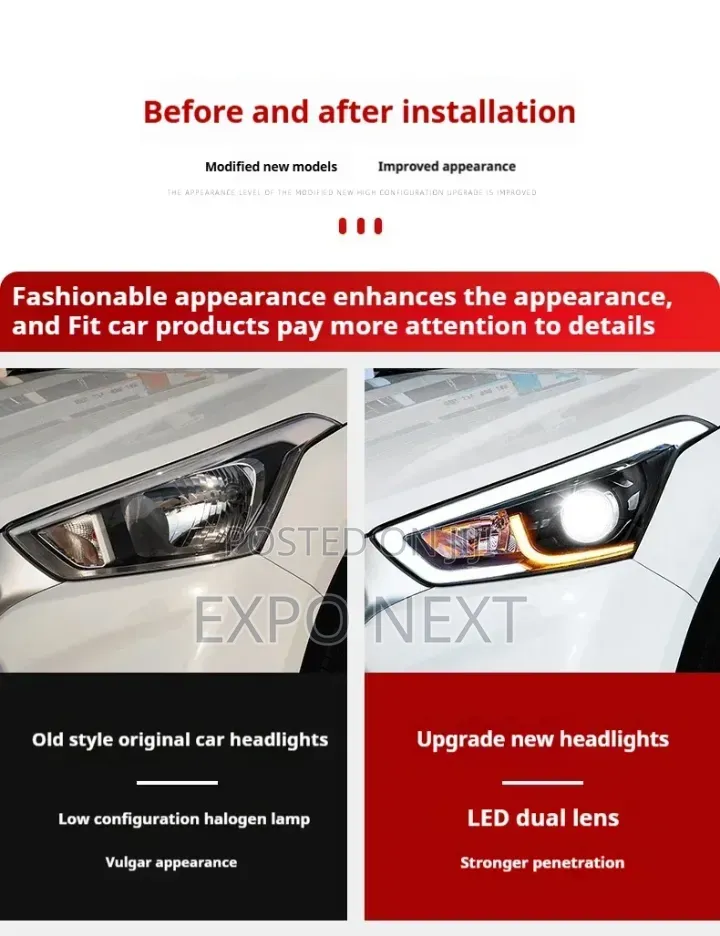 Hyundai Ix25 Creta 2015-2019 Led Head Lights
