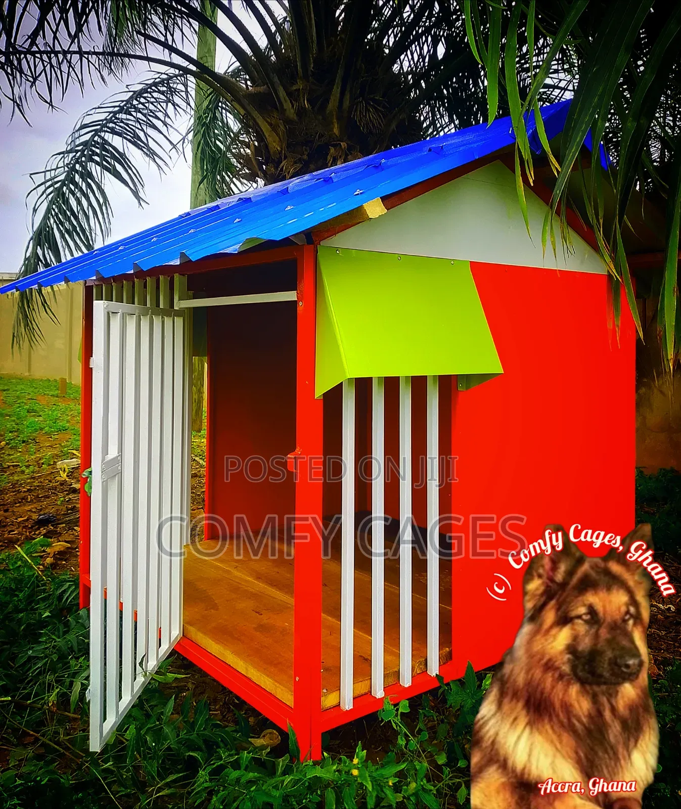 Durable Galvanized Steel Comfy Security Dog Cage/House