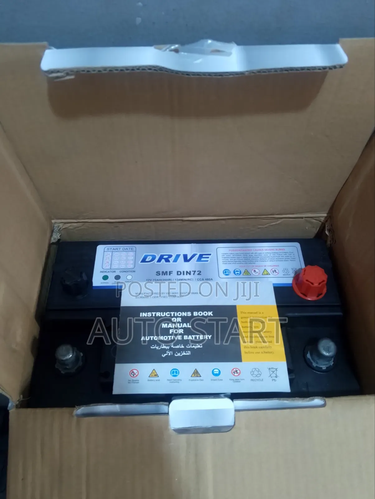 Car Battery 72ah/Drive+Free Delivery Within Accra