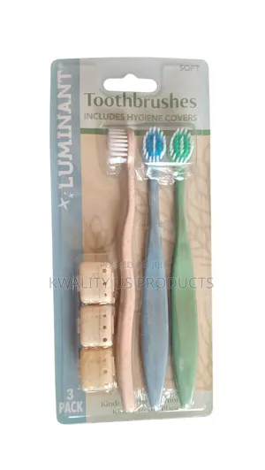 Luminant Kids Toothbrush - 3 Pack With Head Covers