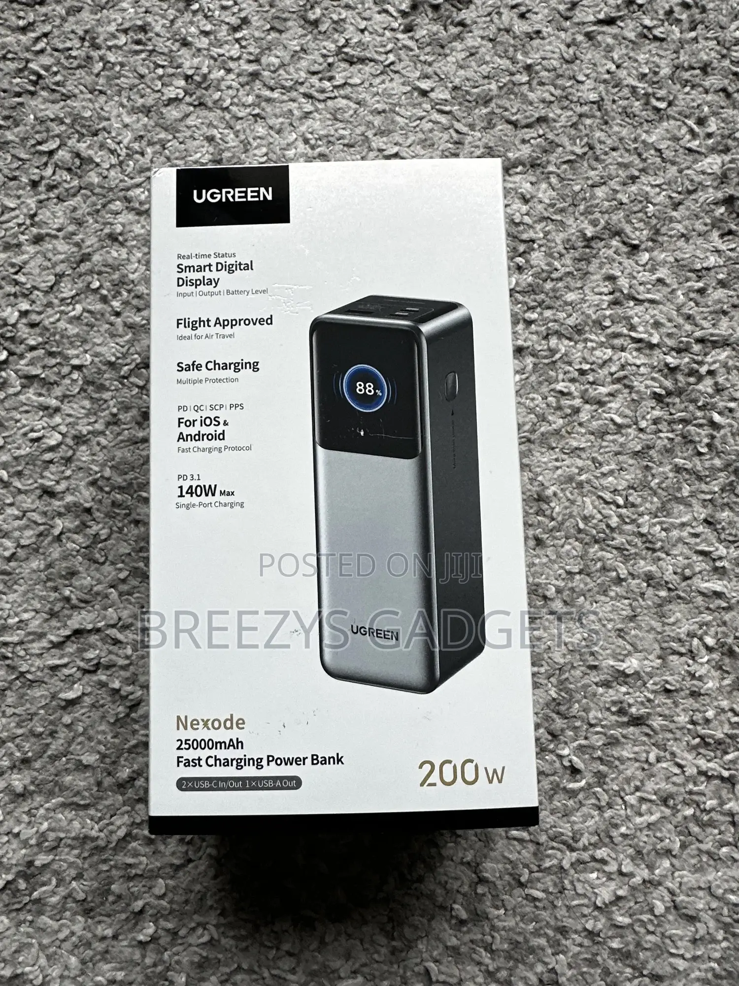 Ugreen Nexode Power Bank 25000mah 200w With Smart Digital Display