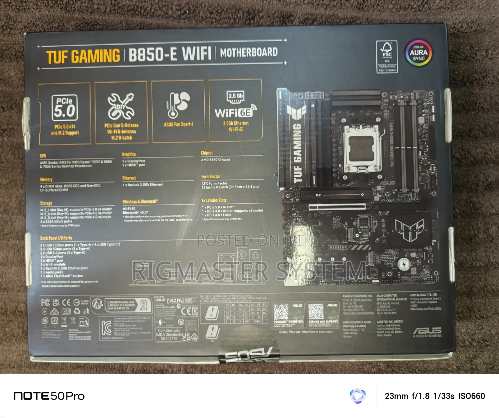 7800x3d / Asus Tuf Motherboard Combo
