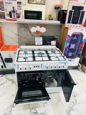 Unique Design Mediatech 5 Gas Burner With Grill(White) 