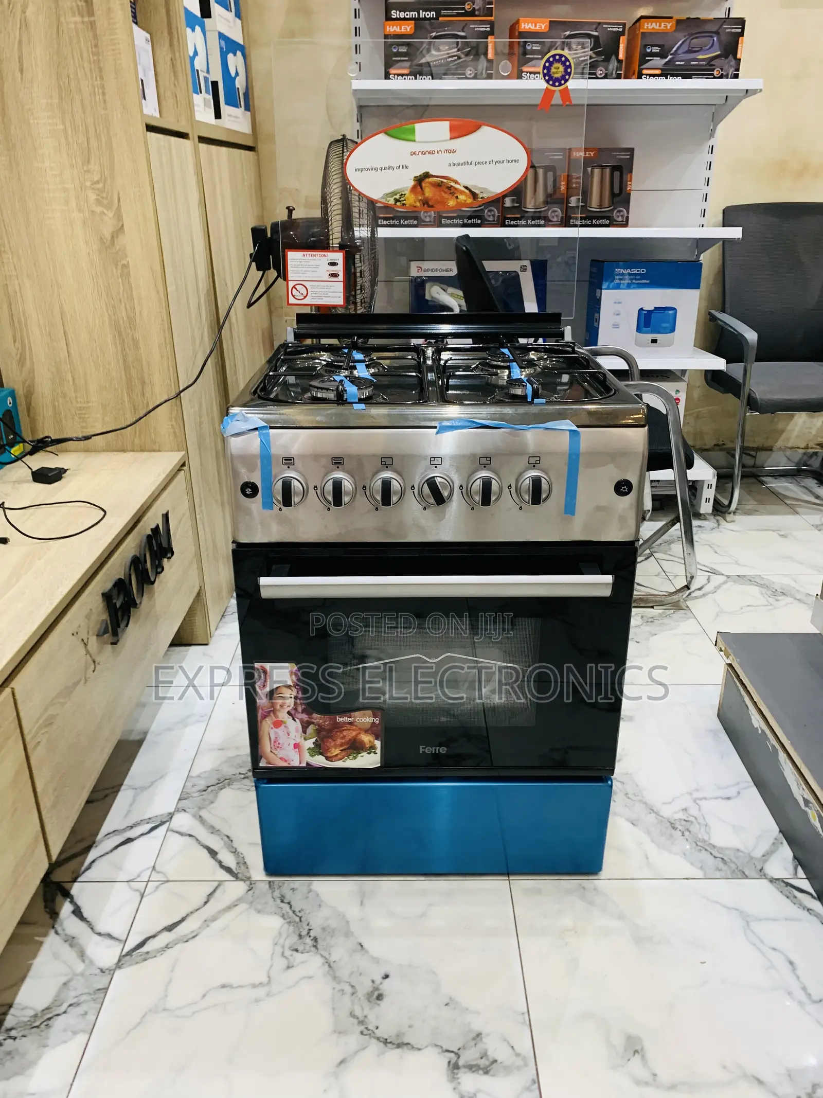 Hot Deals on New Line Gas Cooker 60/60 4burner Oven Grill Rotisserie