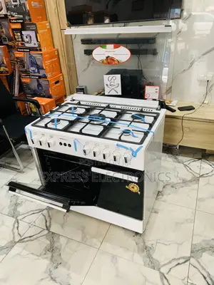 Available Now at Store White Midea Tech Gas Cooker 5burner 60/90