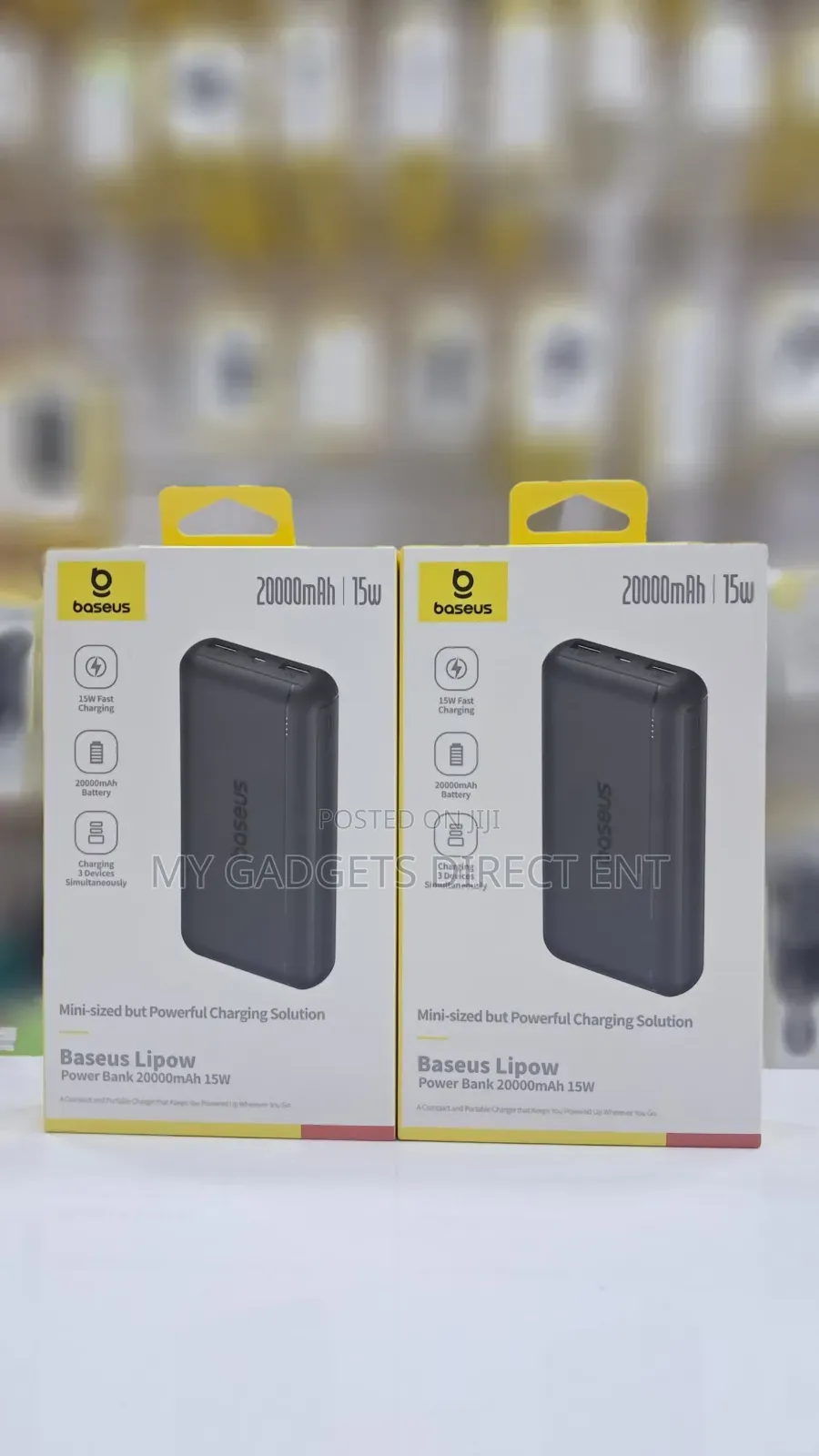 Baseus Bipow Series Digital Display Power Bank 20000mah 15w Black