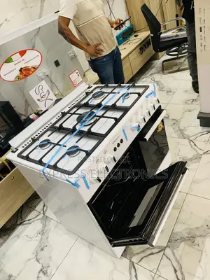Ultra Modern White Midea Tech Gas Cooker Rotisserie 60/90 5burner
