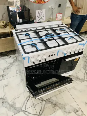 Less Expensive White Midea Tech Gas Cooker Oven Rotisserie 5b 60/90