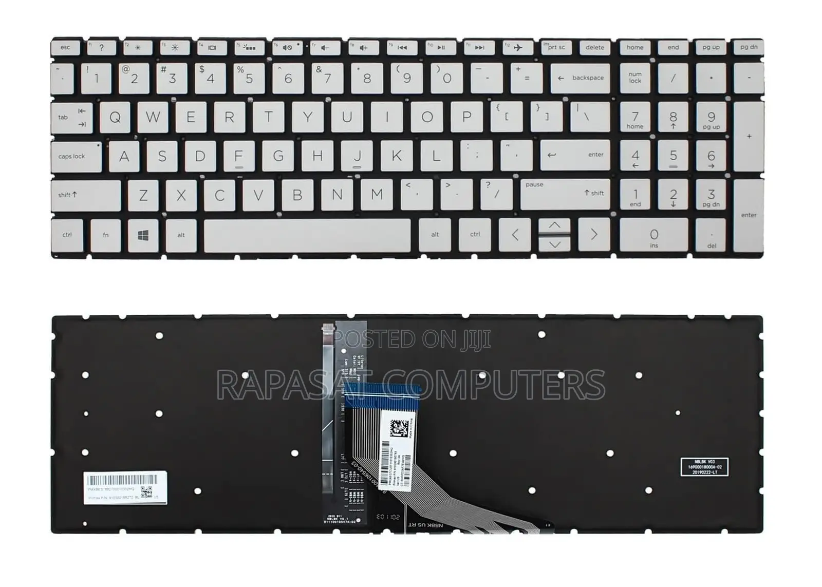 Hp 15-Da Backlight Keyboard Silver Colour