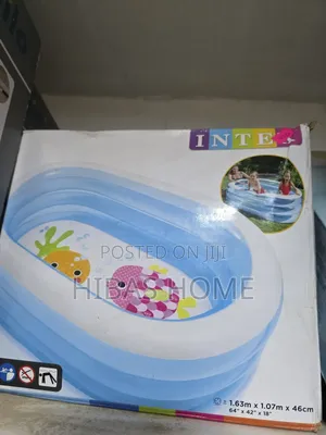 Intex Oval Whale Fun Inflatable Pool 163x107x46cm (Blower)