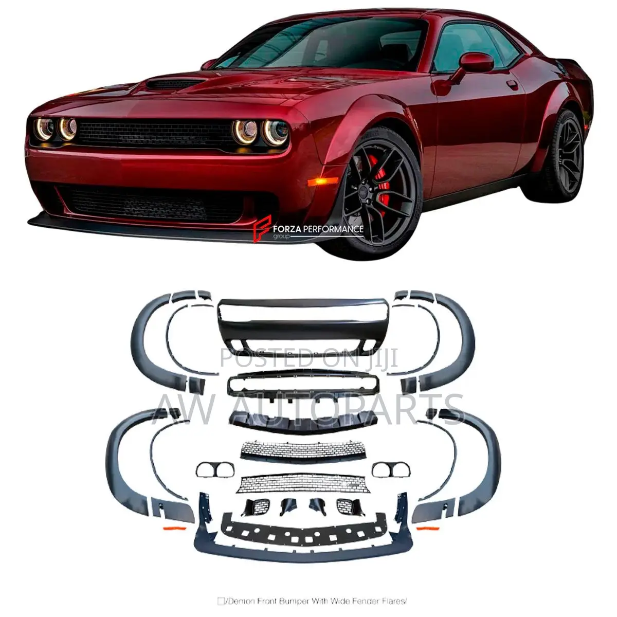 Dodge Challenger 2015-2023 Body Kit With Fender Moulding