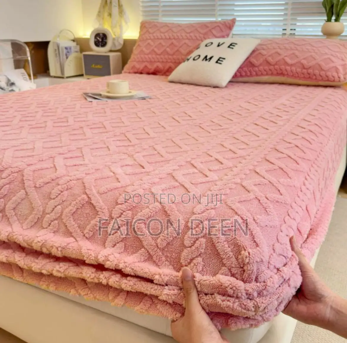 Modern Stylish Fluffy Thick Soft Cotton Mattress Covers(In Diff Colors