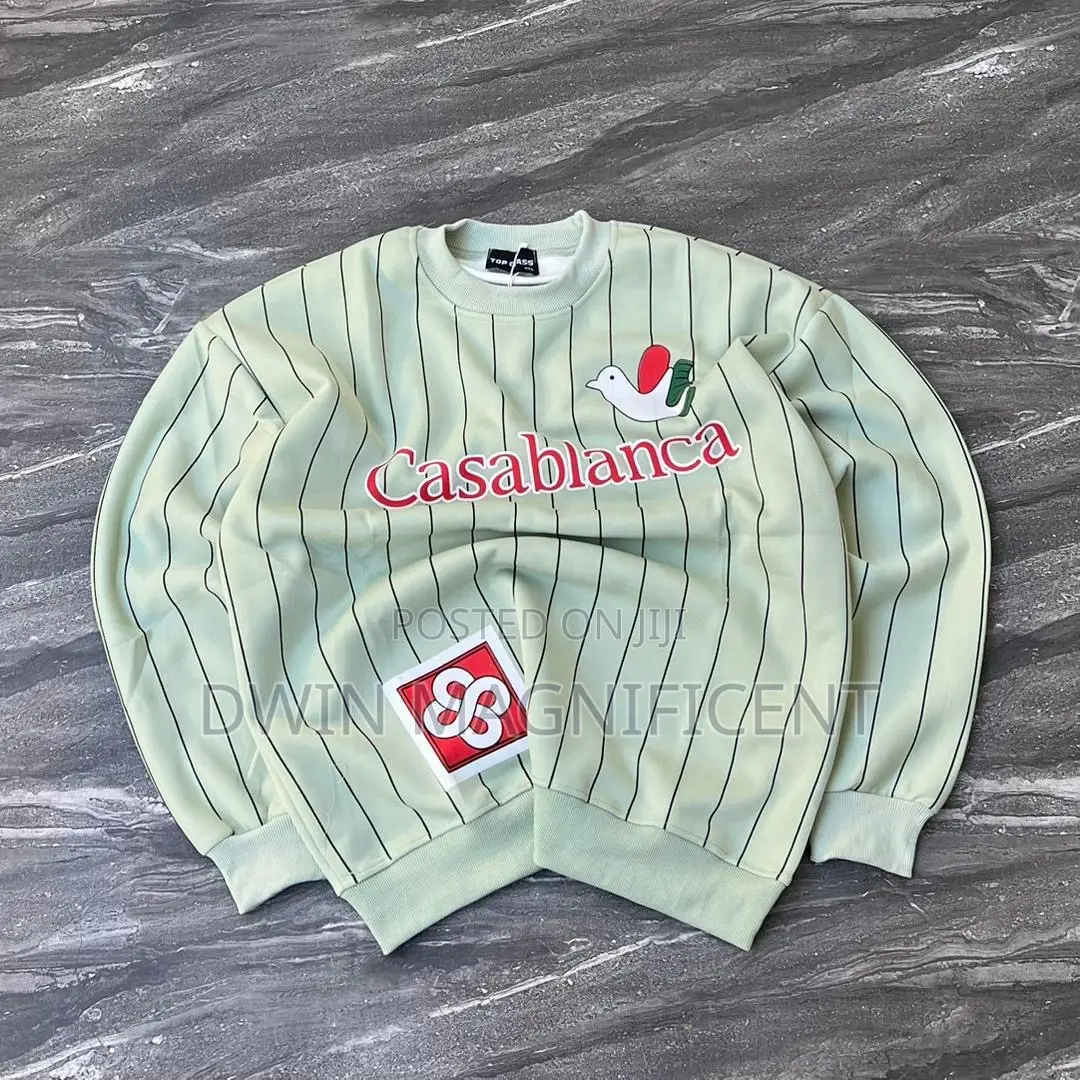Casablanca Striped Crewneck Sweatshirt