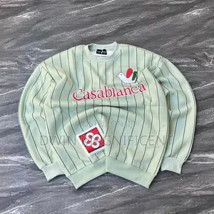 Casablanca Striped Crewneck Sweatshirt