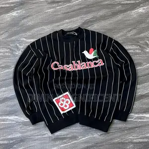 Casablanca Striped Crewneck Sweatshirt
