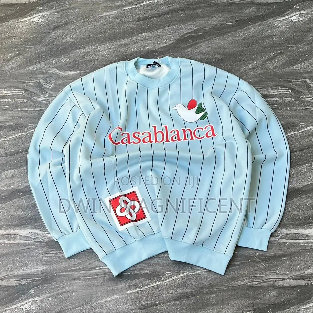 Casablanca Striped Crewneck Sweatshirt
