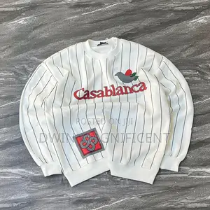 Casablanca Striped Crewneck Sweatshirt