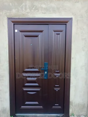 Brown Security Door With Accessories