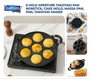 6 Hole Aperture Takoyaki Pan Nonstick Massa Pan, Takoyaki Maker Have