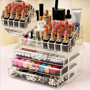 Cosmetics Organiser 4 Drawers Clear Acrylic Jewelry Storage Box