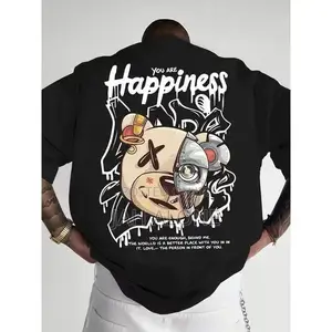 Mens Oversized Graphic T-Shirt Bear Print--Street Wear