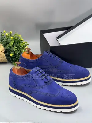 Timberland Unisex Blue Suede Brogue Loafer Shoes,