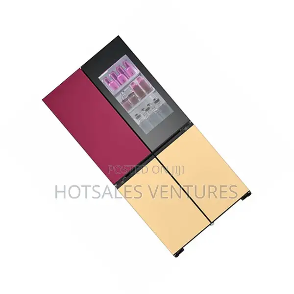 Available Lg 617l Moodup Multi-Door Colour Freezerr Fridge-Gmv960nnme