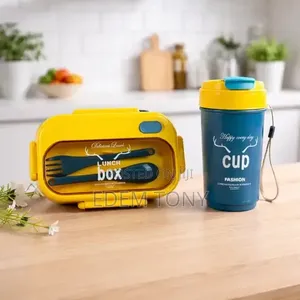 Plastic Lunch Box Matching Sipper Cup Set