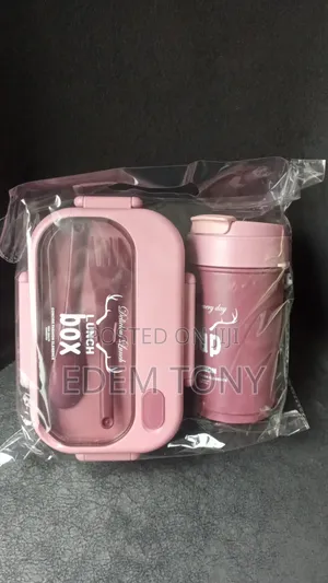Plastic Lunch Box Matching Sipper Cup Set