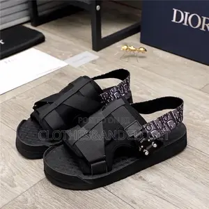 Dior Alpha Sandal in Black Oblique Jacquard