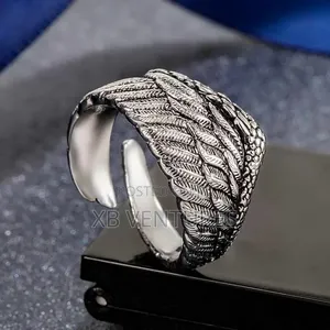 S925 Ring Retro Wing Men's Ring