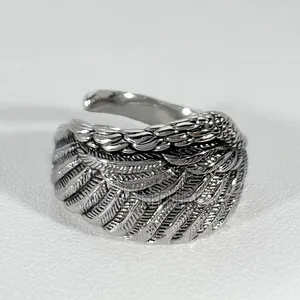 S925 Ring Retro Wing Men's Ring