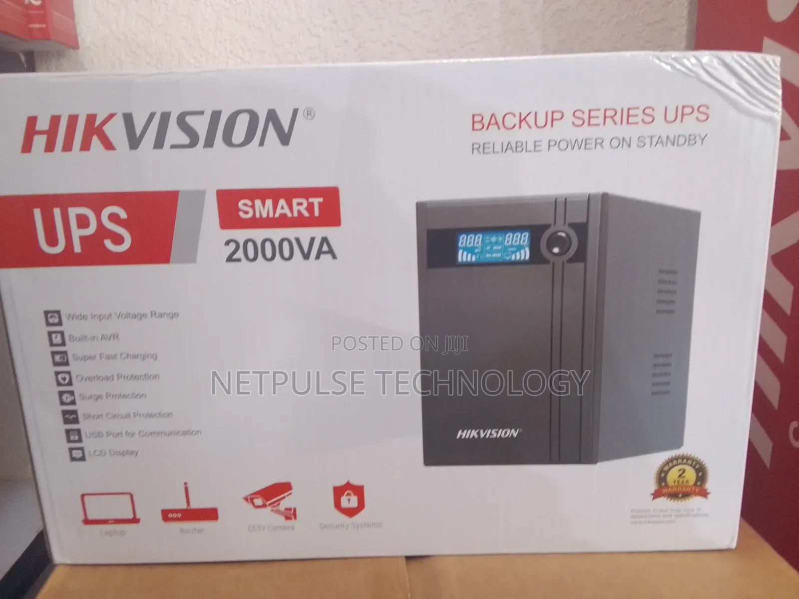 Hikvision 2000va/1200w - Backup Ups With Built-in-battery