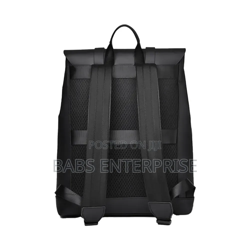 Levelo Caen Pu Leather Travel Backpack – Black