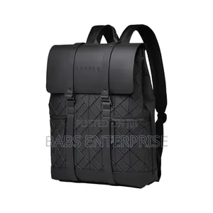 Levelo Caen Pu Leather Travel Backpack – Black