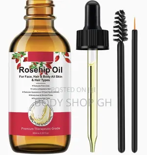 100% Pure Natural Rosehip Oil for Face, Body, Hair, Skin Hand