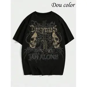 Men’S Thick Skull Print T-Shirt – Black 'T736311