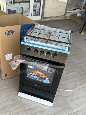 Grab Elegant 50x50 Black Midea 4-Burner Gas Cookers