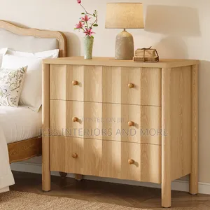 Oversized Bedside Table With 3 Drawers