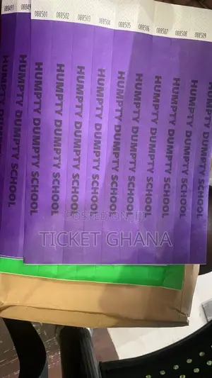 Purple Customised Tyvek Tickets