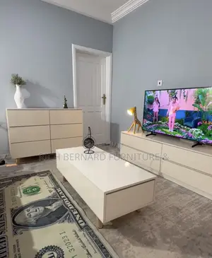 Living Home Set : 6 Feet Tv Stand + Center Table + 6 Drawer Chest