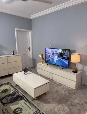 Living Home Set : 6 Feet Tv Stand + Center Table + 6 Drawer Chest