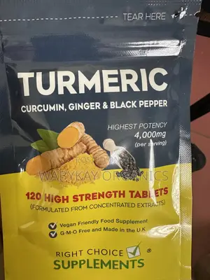 Tumeric, Ginger and Black Pepper. Extra Strength
