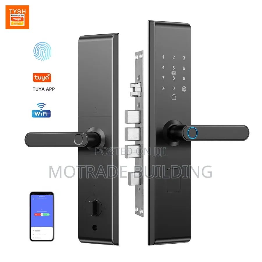 Black Biometric Door Lock 