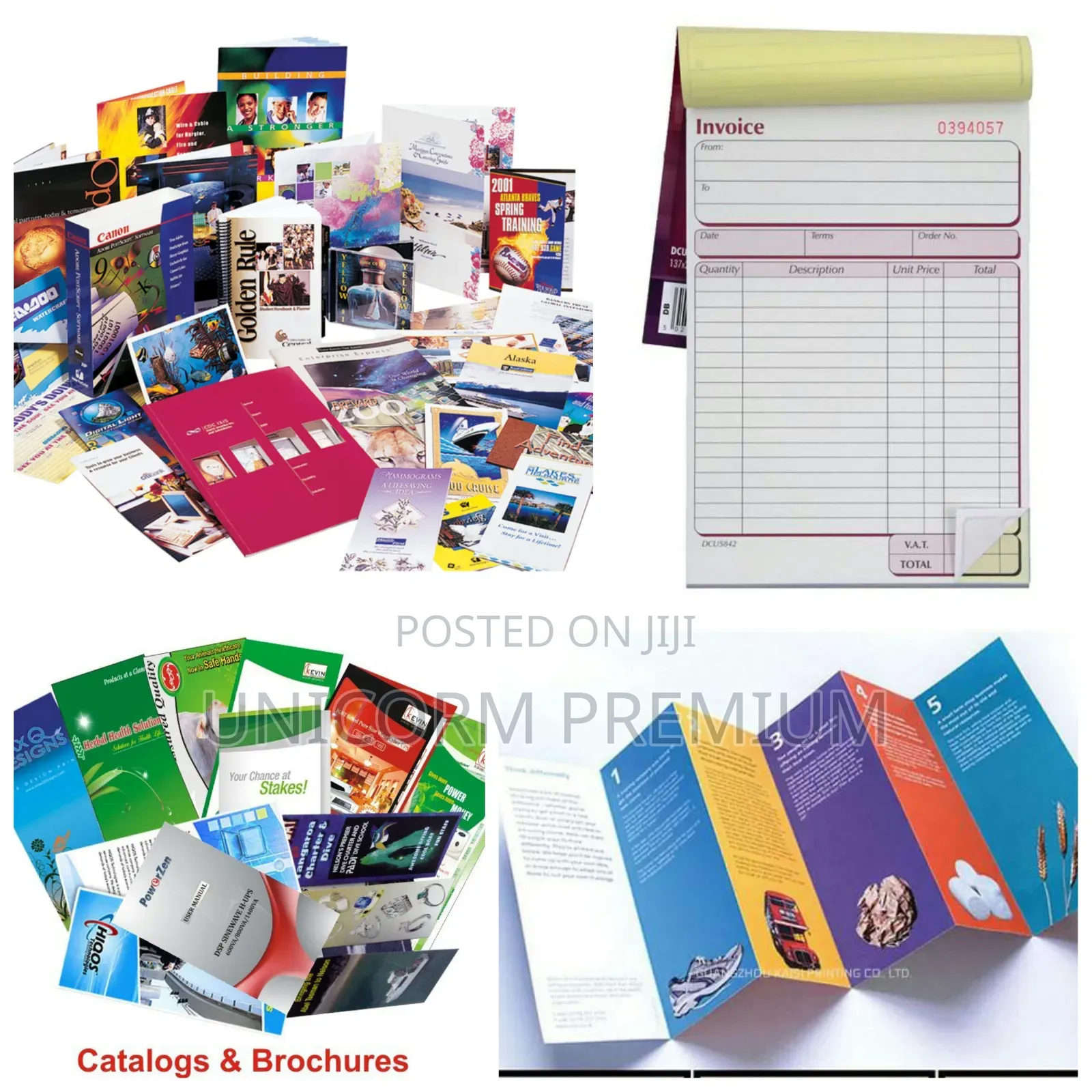 Receipt Books, Invoice Books, Stamps, And General Printing Services