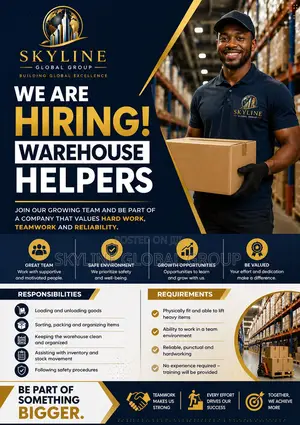 Warehouse Helpers Needed In Dubai